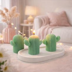Green Cactus Candle