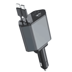 Car charger with Lightning and USB-C (2)
